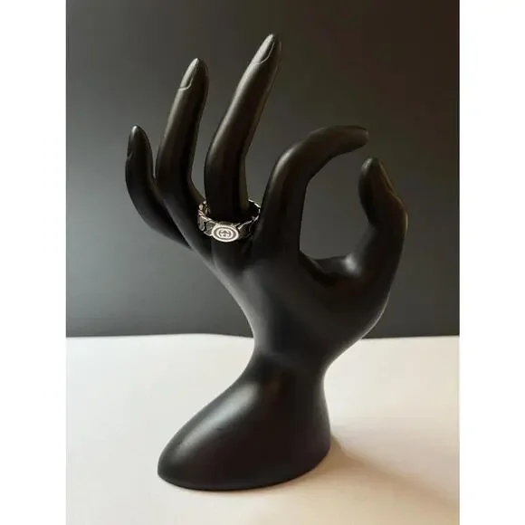 Gucci .925 Silver Link Ring Blue/Purple - Picture 7 of 7